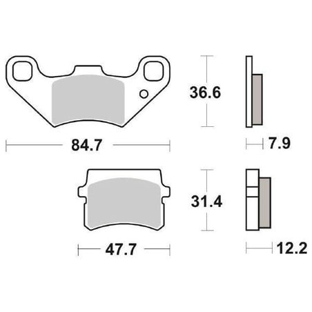 855HF FRONT BRAKE PAD 855HF Quadzilla XRV E 2006+ SBS