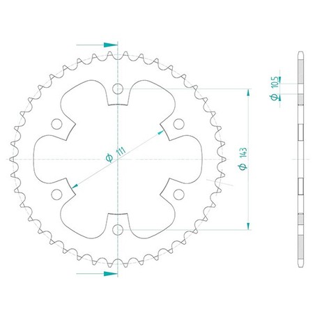 50-32178-42 CORONA S AC P520-D42 Royal Enfield E5 2022+ SGR - GENERICO
