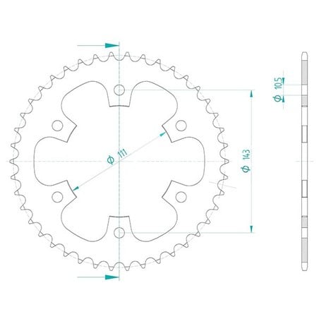 50-32178-42 Royal Enfield HNTR 2022+ SGR - GENERICO