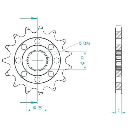 50-29055-15S PIGNONE S AC P520-D15 Royal Enfield Himalayan 400 2018+ SGR - GENERICO