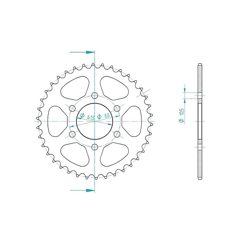 50-29056-38 CORONA S AC P520-D38 Royal Enfield Himalayan 411 E4 2021+ SGR - GENERICO