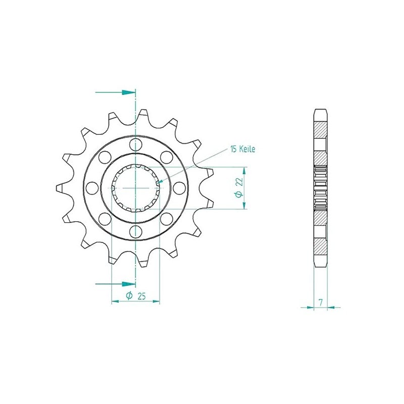 50-29055-15S PIGNONE S AC P520-D15 Royal Enfield Scram 411 2022+ SGR - GENERICO