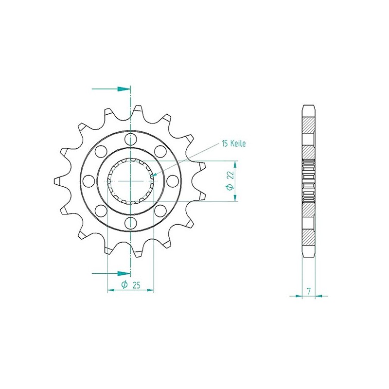 50-29055-15S PIGNONE S AC P520-D15 Royal Enfield E4 2020+ SGR - GENERICO