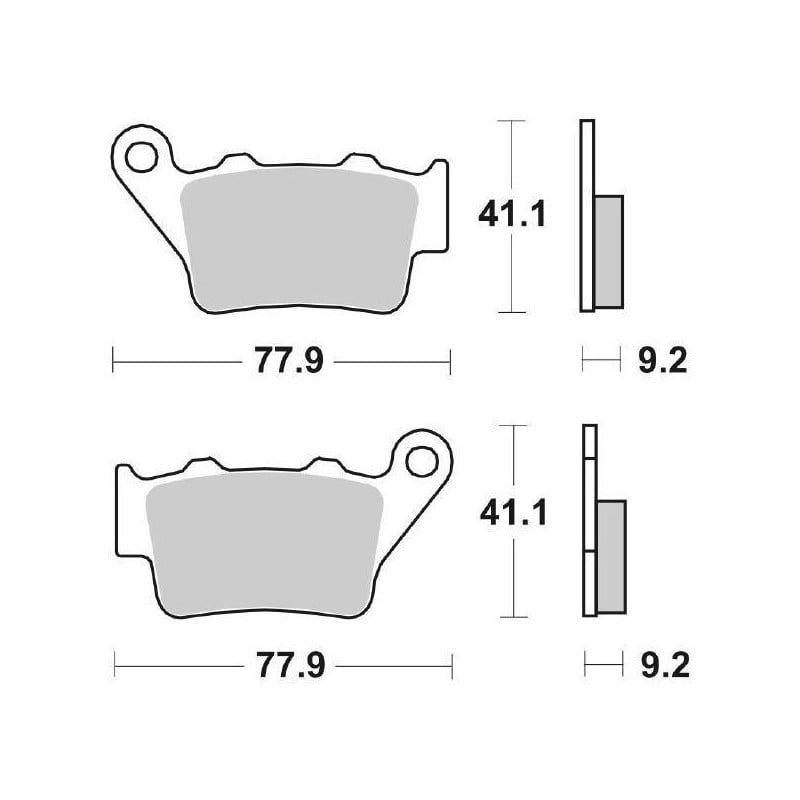 675LS PLAQUETTE DE FREIN ARRIERE 675LS Royal Enfield Classic Reddtich E4 2018+ SBS