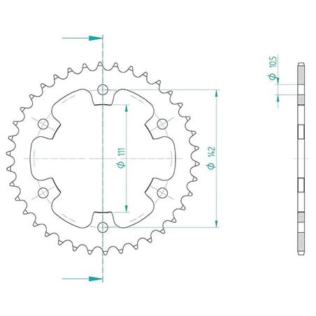 50-29063-38 Royal Enfield E5 2018+ SGR - GENERICO