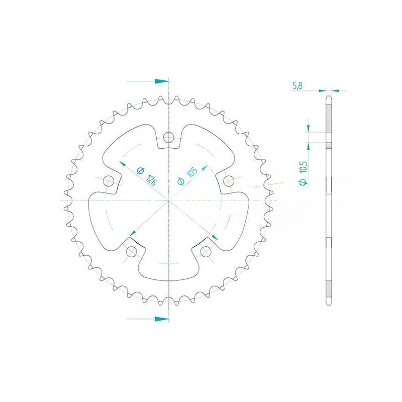 50-32188-40 Royal Enfield Shotgun 2023+ SGR - GENERICO