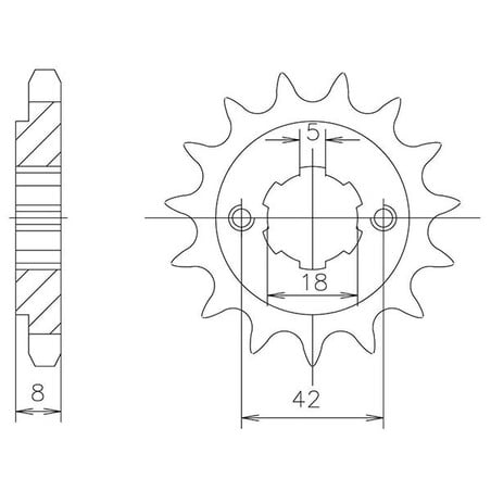 540052714 PIGNONE S AC P520-D14 Suzuki PE Enduro 1978+ SGR - SPROCKETS
