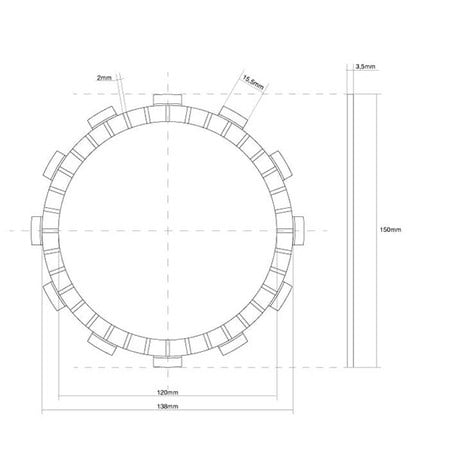 741382 CLUTCH SINGLE DISC GASKET Suzuki GN 1982+ FCC