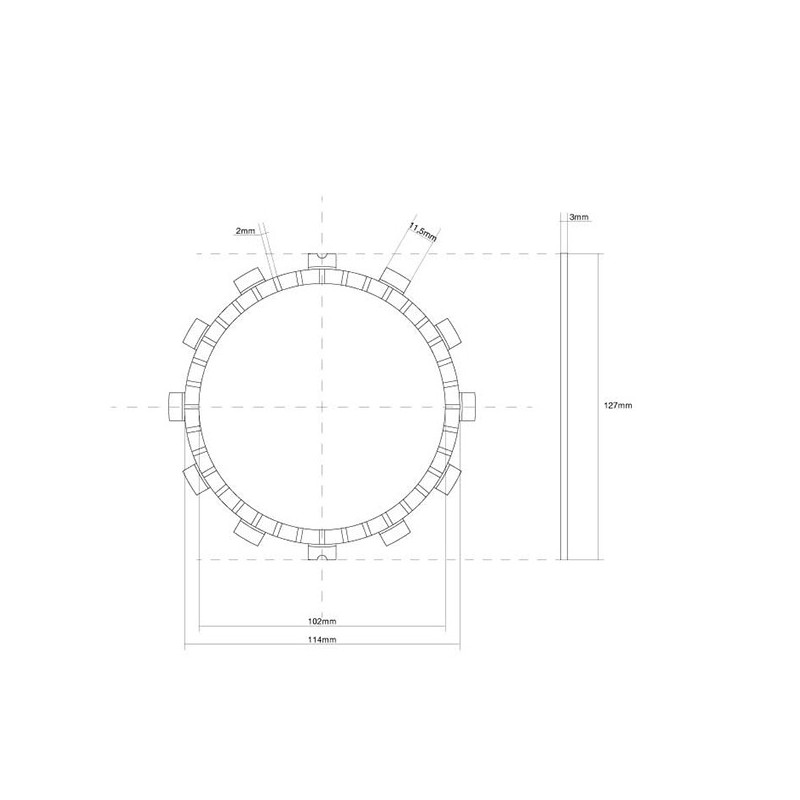 741292 JUNTA EMBRAGUE MONODISCO Suzuki GSX R 1984+ FCC