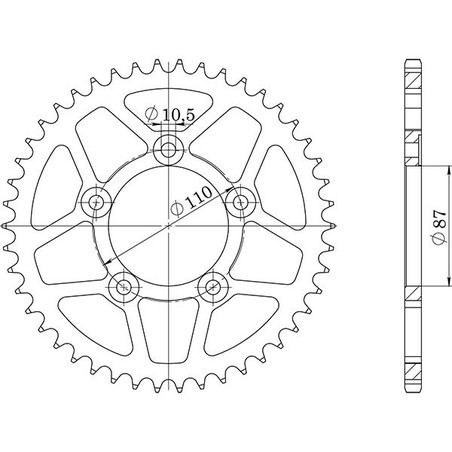 541440539 CORONA S AC P520-D39 Suzuki GS 2004+ SGR - SPROCKETS