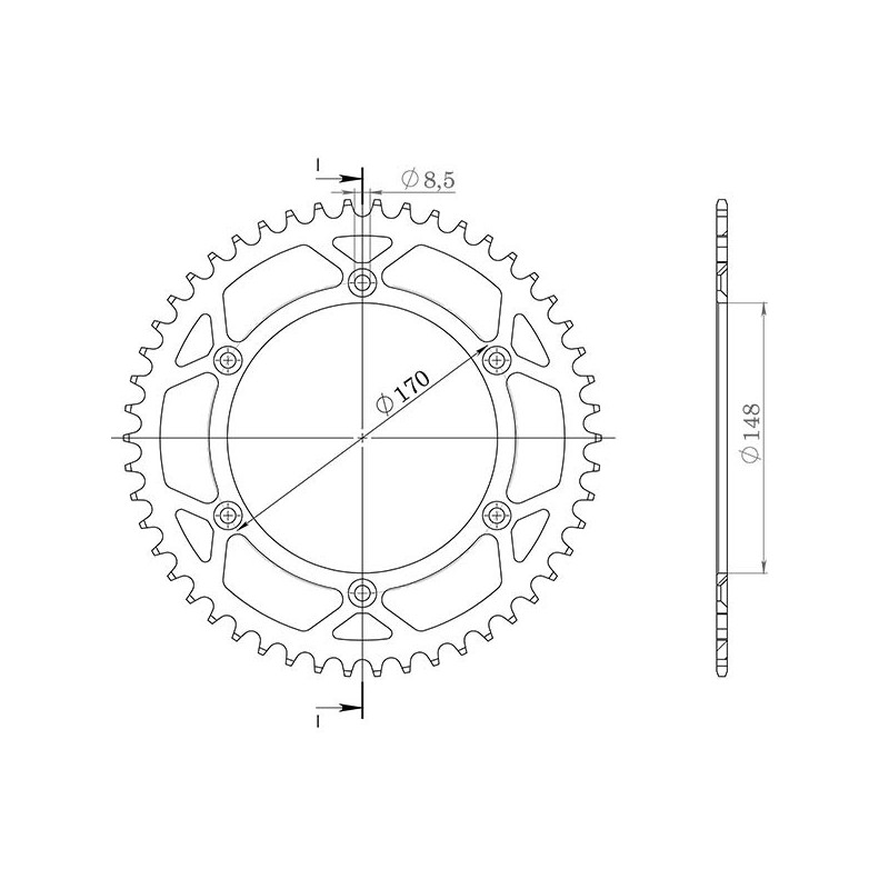 541480142 CORONA S AC P520-D42 Suzuki Dakar DR S 1986+ SGR - SPROCKETS