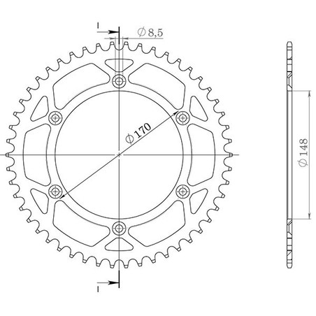 541480142 CORONA S AC P520-D42 Suzuki Dakar DR S 1986+ SGR - SPROCKETS
