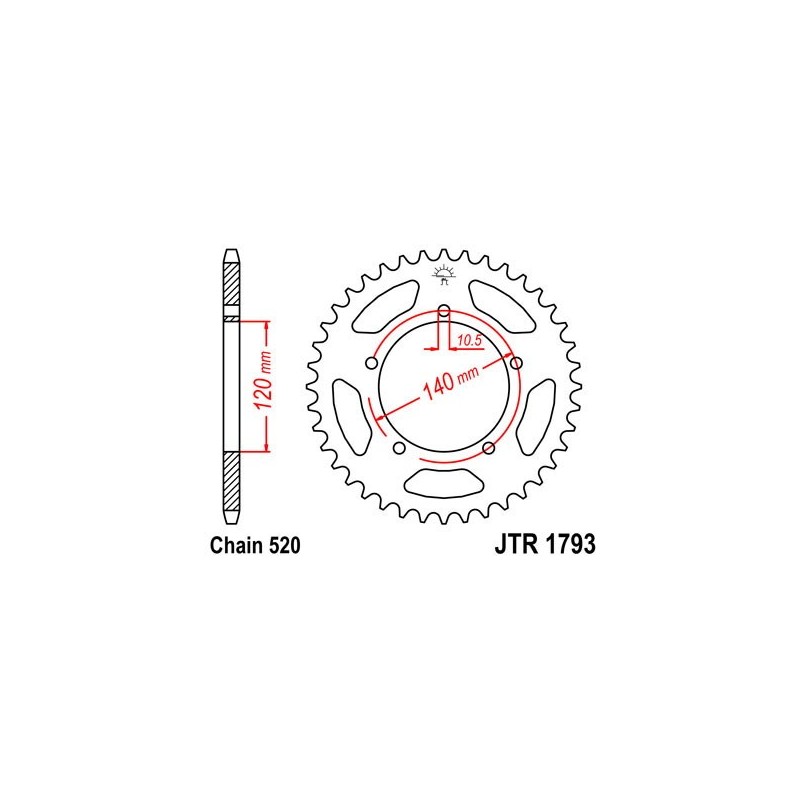 541560547 Suzuki DL V Strom XT ABS 2017+ SGR - SPROCKETS
