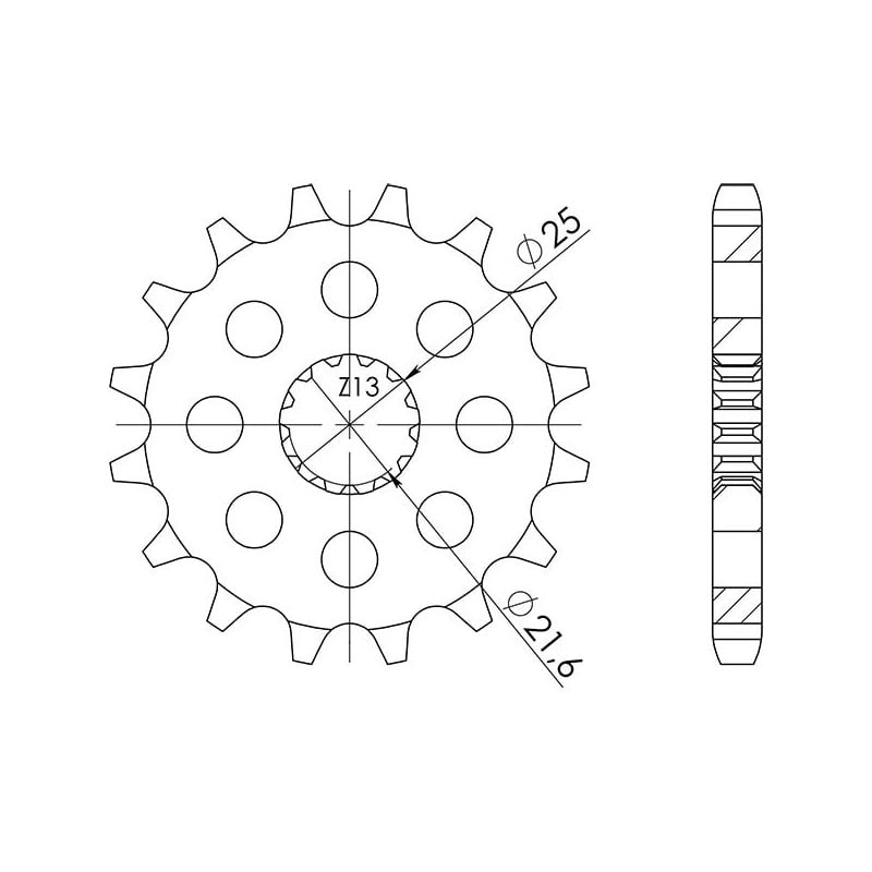 542840115 PIGNONE S AC P525-D15 Suzuki GSX F ABS 2008+ SGR - SPROCKETS