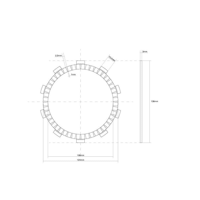 741280 JOINT MONODISQUE EMBRAYAGE Suzuki GSX F ABS 2008+ FCC