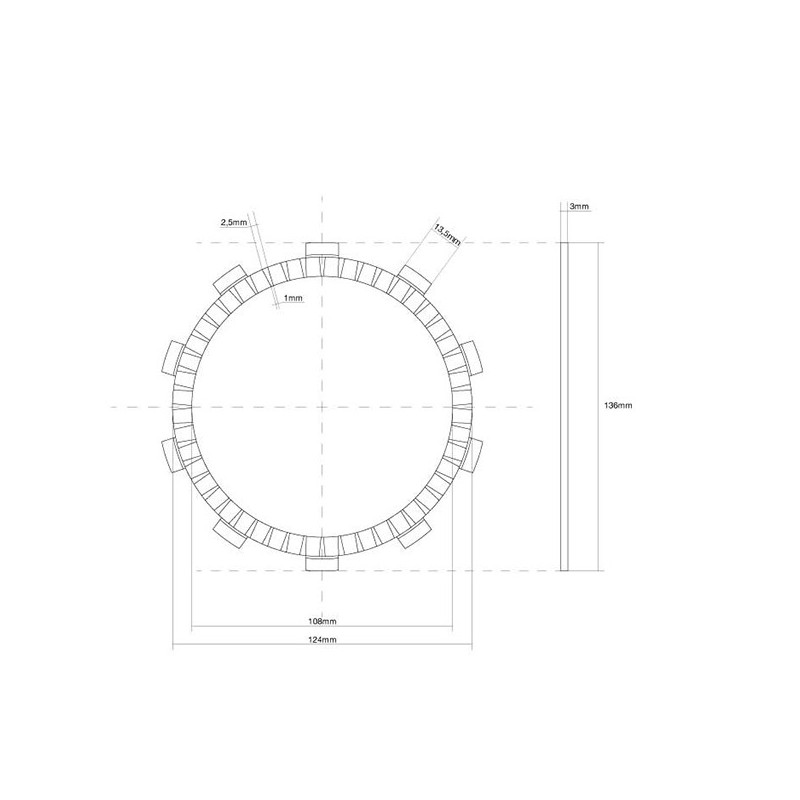 741280 JUNTA EMBRAGUE MONODISCO Suzuki GSX F ABS 2008+ FCC