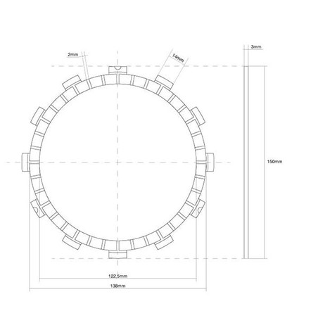 VP-3067 JUNTA EMBRAGUE MONODISCO Suzuki SFV Gladius ABS 2009+ FCC