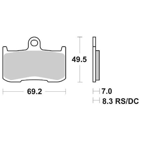 782HS PLAQUETTE DE FREIN AVANT DX-SX 782HS Suzuki GSX 8 F 2024+ SBS