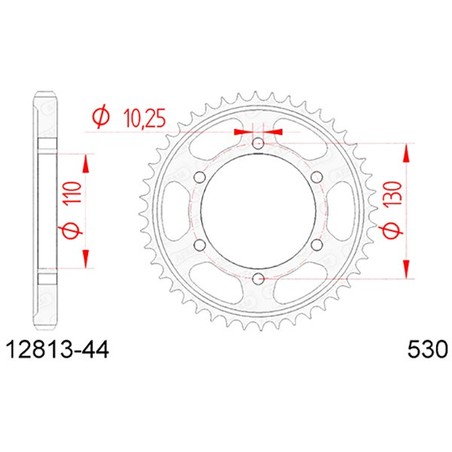 12813:44 CORONA AFAM S+2 AC P530-D44 Suzuki GSX R 2012+ AFAM