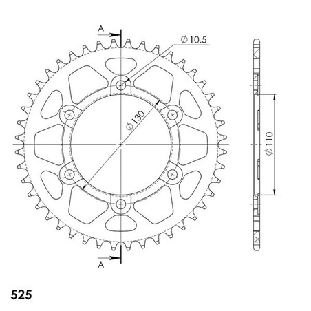 541381544 Suzuki GSX S F ABS 2015+ SGR - SPROCKETS