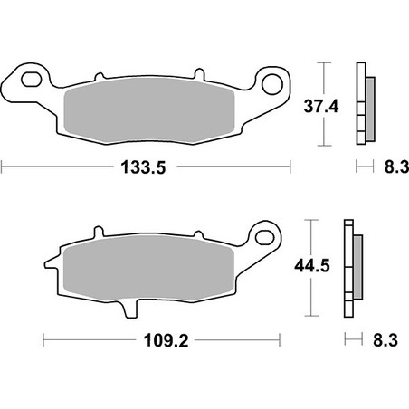 704RST PLAQUETTE DE FREIN AVANT DX 704RST Suzuki VZ M Intruder 2009+ SBS