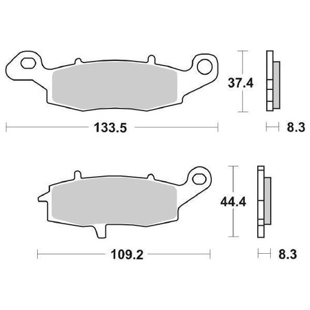 704HS PLAQUETTE DE FREIN AVANT DX 704HS Suzuki VZ M Intruder 2009+ SBS