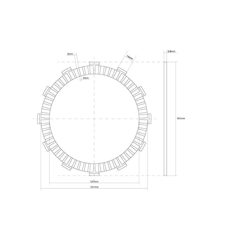 741436 FRIZIONE DISCO SINGOLO GUARNITO Suzuki VZ M Intruder 2009+ FCC