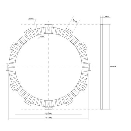 741436 CLUTCH SINGLE DISC GASKET Suzuki VZ M Intruder 2009+ FCC