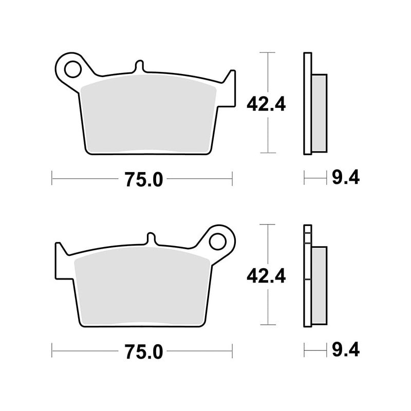 998HF REAR BRAKE PAD 998HF Swm ACE OF Spades 2019+ SBS
