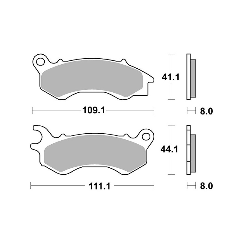 873HF PASTIGLIA FRENO ANT. 873HF Swm Outlow 2021+ SBS