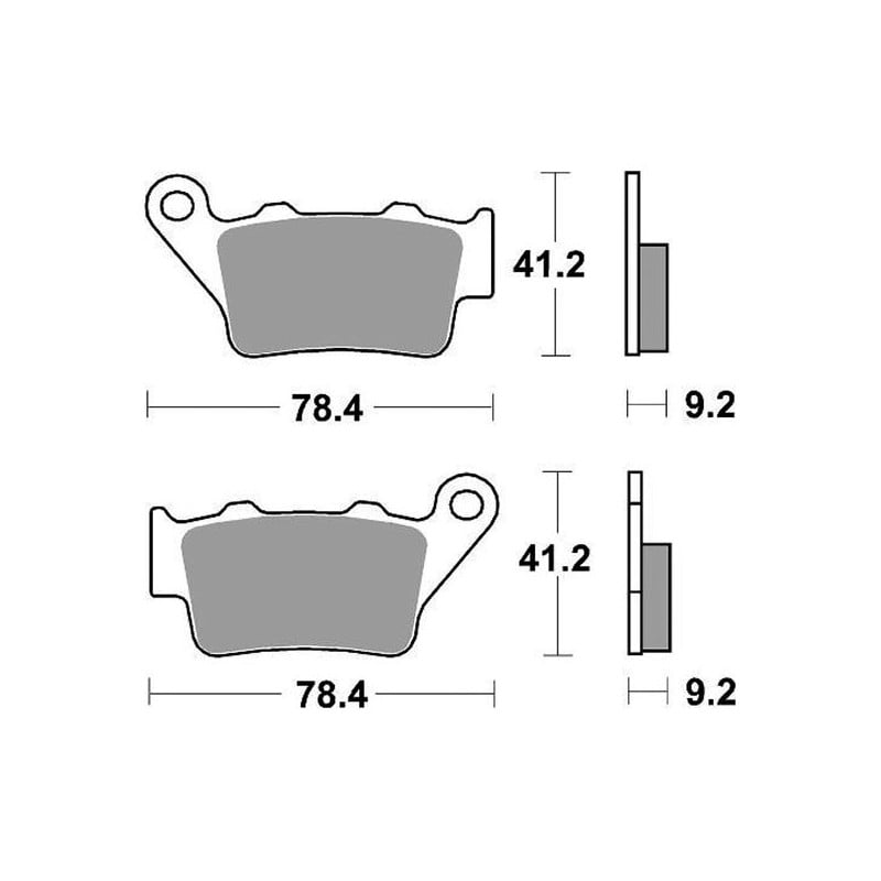 675RQ PLAQUETTE DE FREIN ARRIERE 675RQ Triumph Scrambler X 2024+ SBS