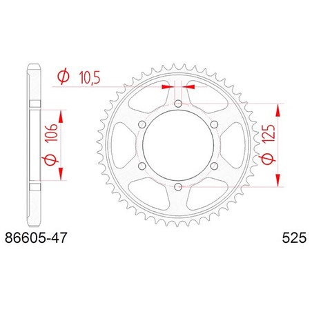 86605:47 Triumph Daytona R 2013+ AFAM