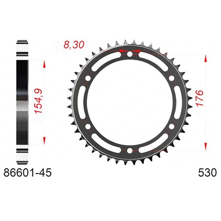86601:45 CORONA AFAM S AC P530-D45 Triumph Tiger Sport 2021+ AFAM