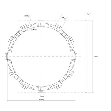 741486 JUNTA EMBRAGUE MONODISCO Triumph Daytona 1990+ FCC