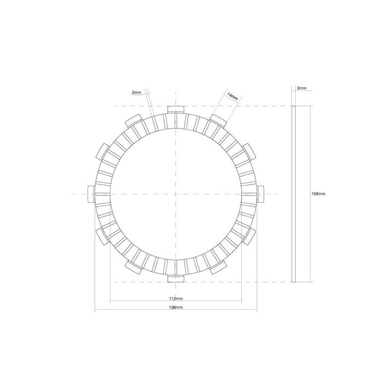 741175 FRIZIONE DISCO SINGOLO GUARNITO Triumph Speed Triple 2005+ FCC