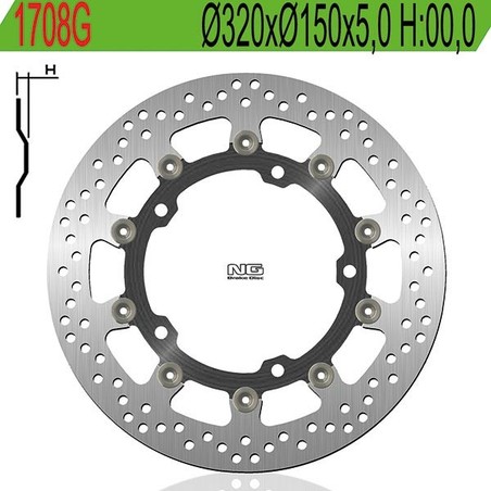 1708G DISCO DE FRENO DELANTERO DX-SX Triumph Speed Triple S ABS 2016+ NG