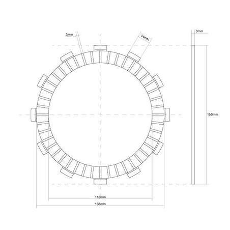 741175 JOINT MONODISQUE EMBRAYAGE Triumph Tiger Sport ABS 2016+ FCC