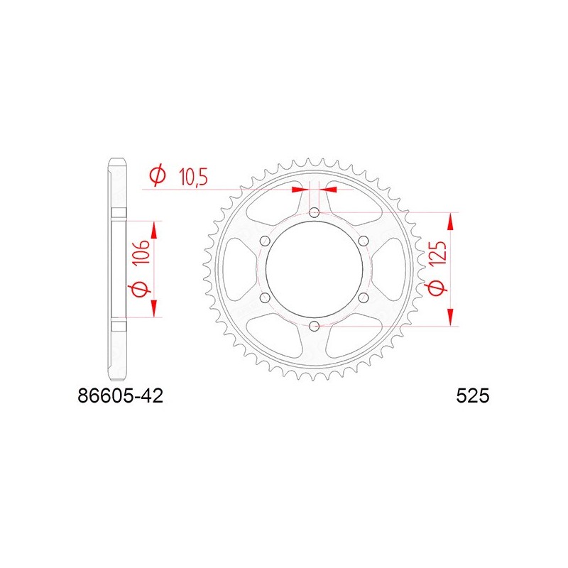 86605:42 Triumph Speed Twin ABS 2019+ AFAM