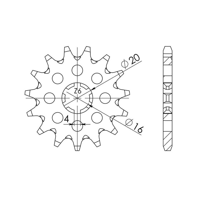 543010013 Yamaha DT LC 1988+ SGR - SPROCKETS