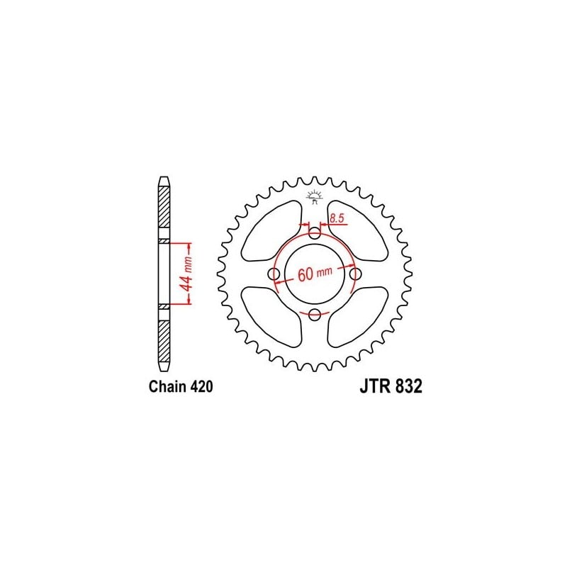 541210048 CORONA S AC P420-D48 Yamaha DT LC 1988+ SGR - SPROCKETS