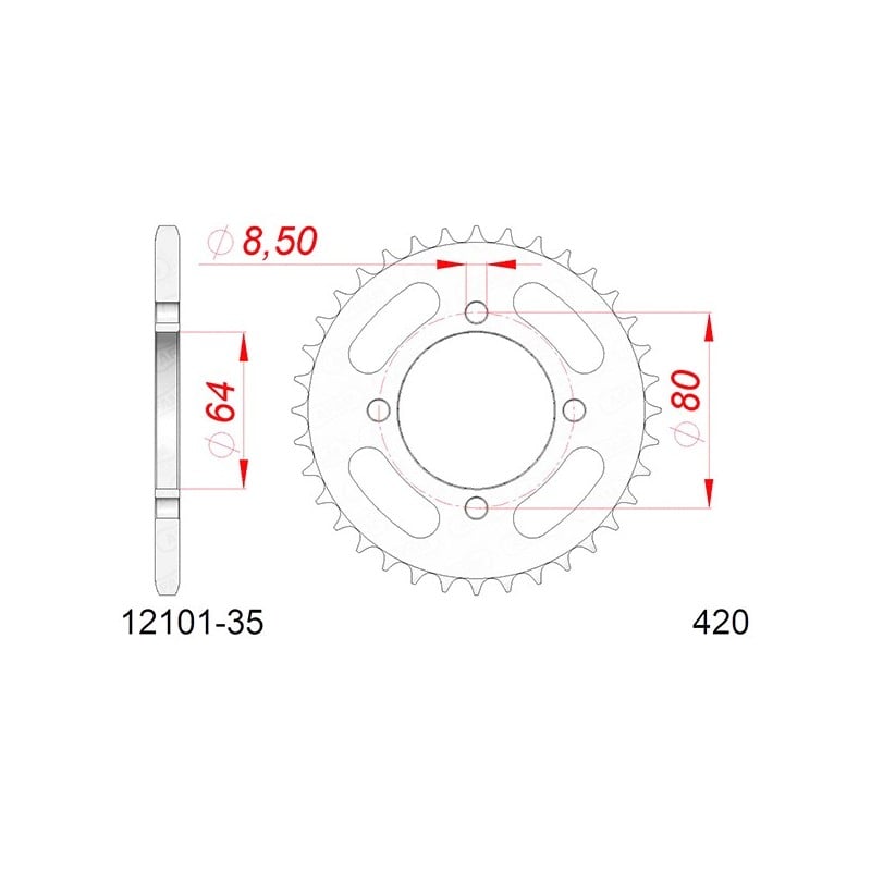 12101:35 Yamaha TT RE 2008+ AFAM