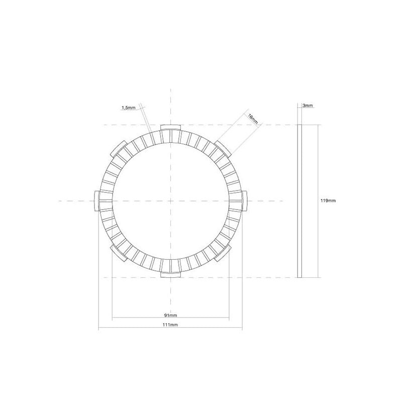 741184 KUPPLUNGS-EINSCHEIBENDICHTUNG Yamaha MT 2020+ FCC