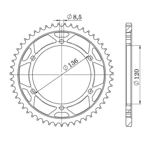 541231347 Yamaha TZR R 1992+ SGR - SPROCKETS