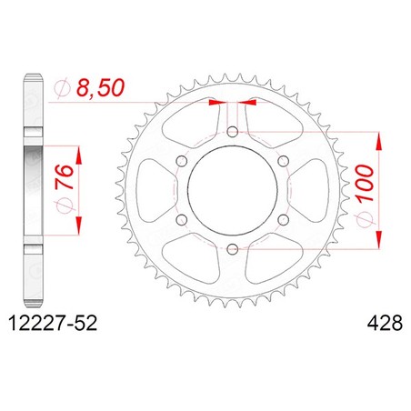 12227:52 CORONA AFAM S AC P428-D52 Yamaha XSR 2021+ AFAM