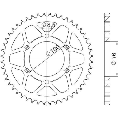 541222248 Yamaha YZF R 2008+ SGR - SPROCKETS