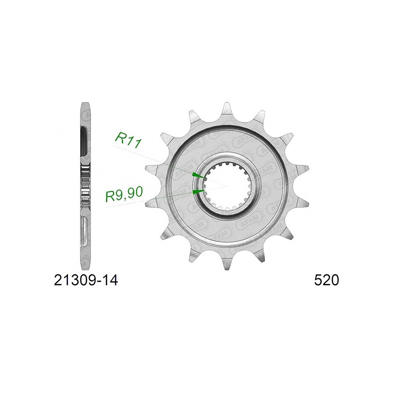 21309:14 PIGNONE AFAM S+2 AC P520-D14 Yamaha WR F 2008+ AFAM