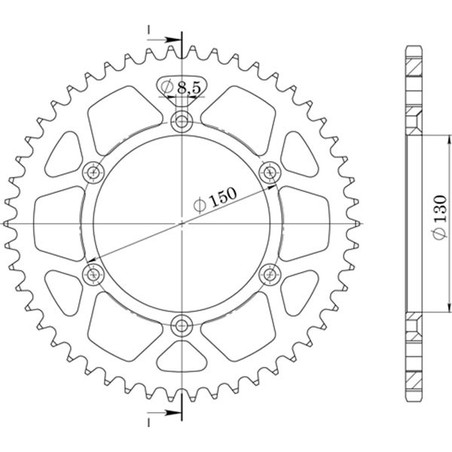 541332343 Yamaha WR R 2008+ SGR - SPROCKETS
