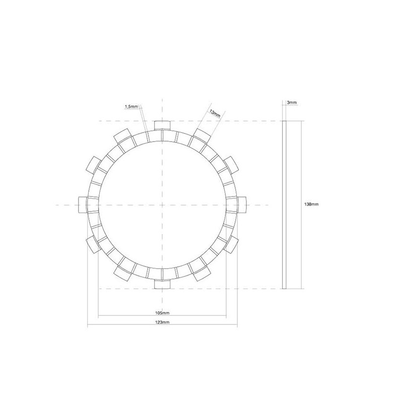 741454 CLUTCH SINGLE DISC GASKET Yamaha WR X 2008+ FCC