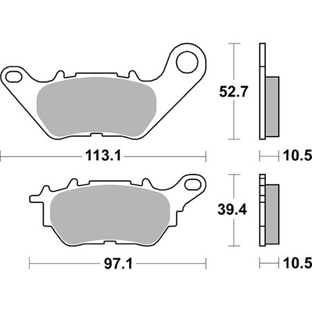 230HF PLAQUETTE DE FREIN ARRIERE 230HF Yamaha CZD A X Max 2017+ SBS