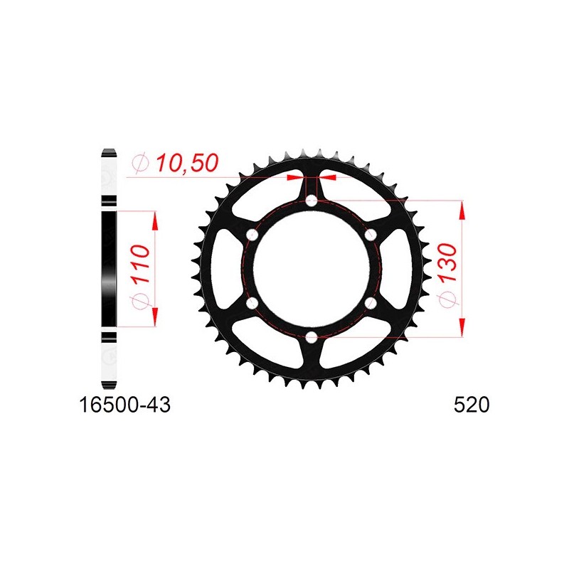 16500:43 CORONA AFAM S AC P520-D43 Yamaha YZF R3 ABS 2014+ AFAM